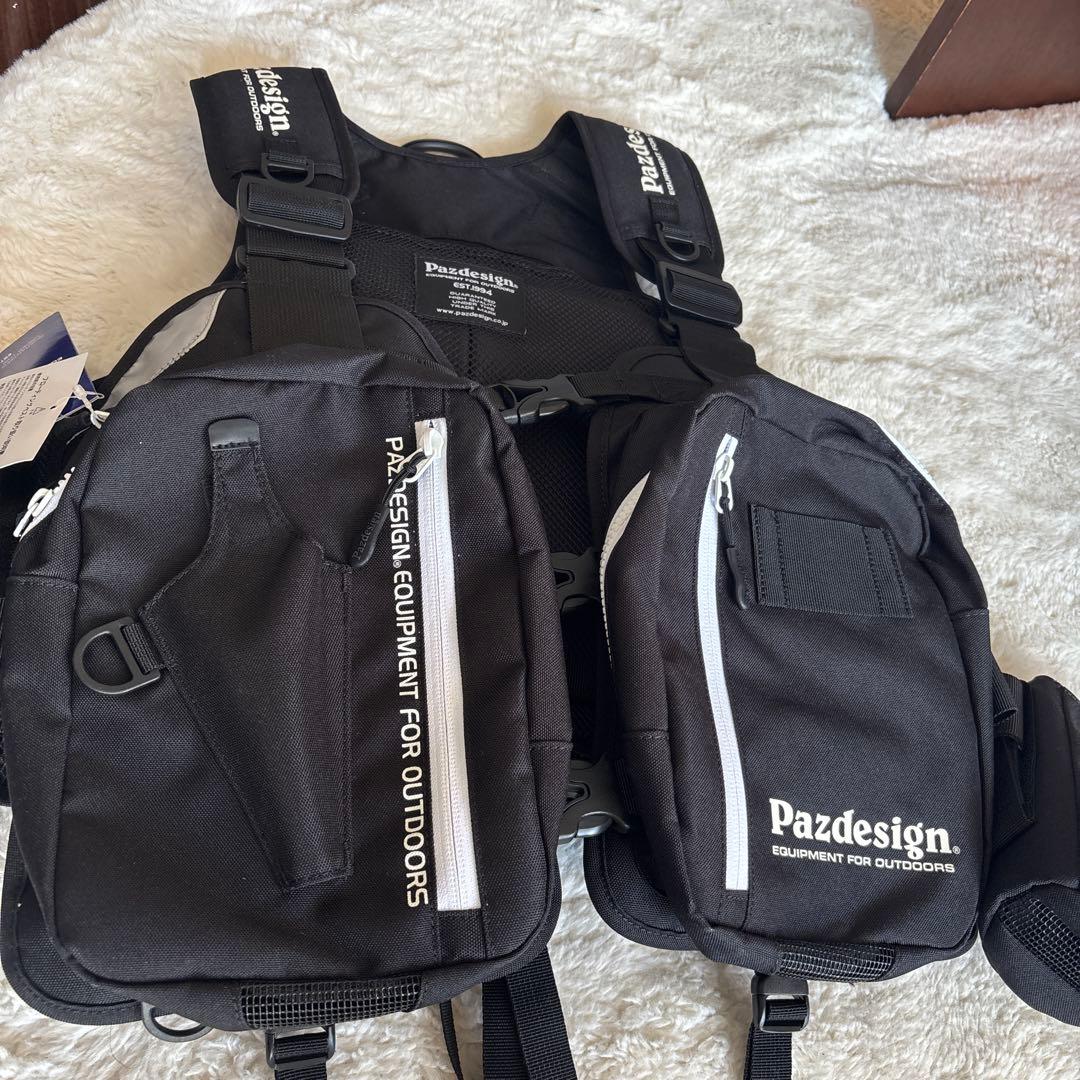 Pazdesign ブラック フィッシングベスト　SLV-027