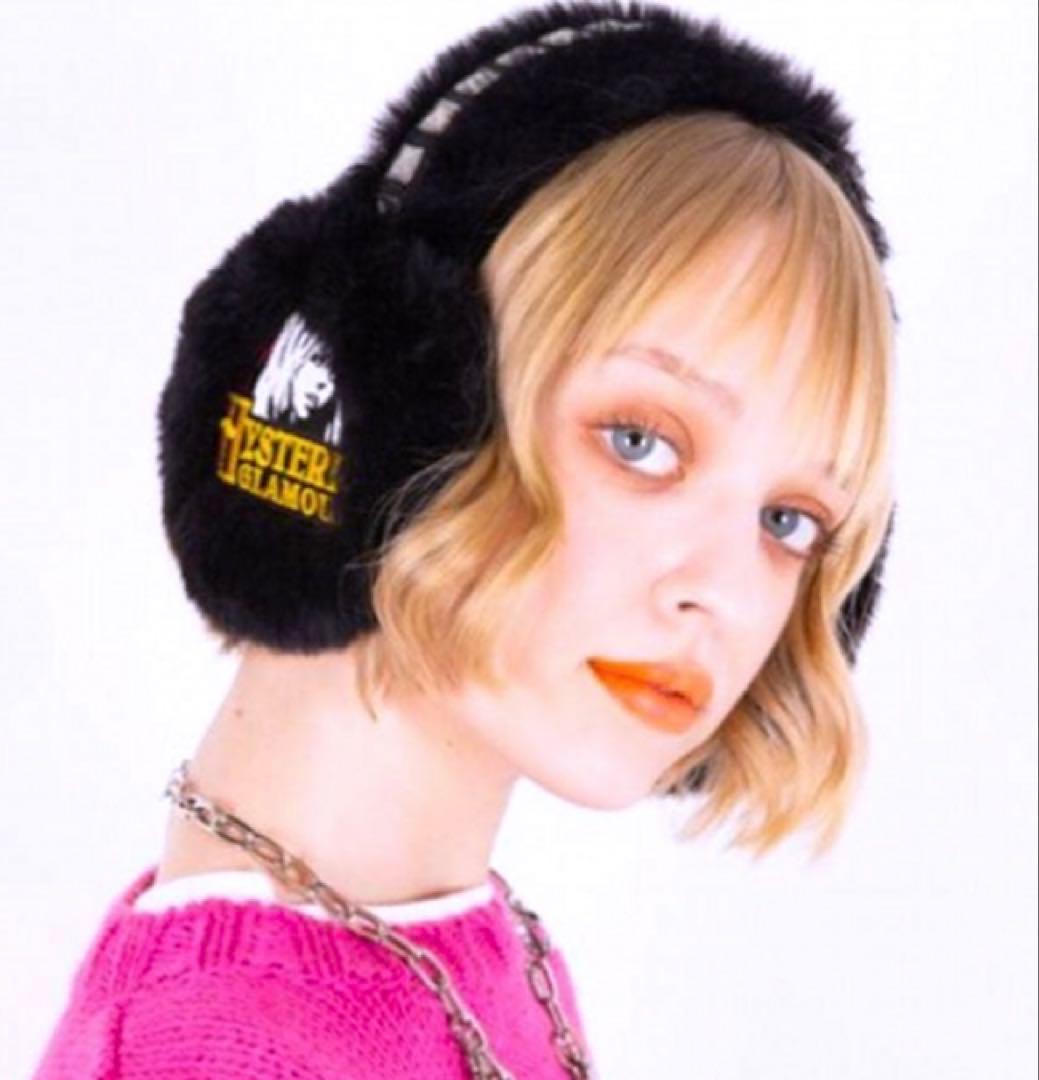 ★レア★ヒステリックグラマー　スタッズ＆刺繍　ファーイヤーマフ