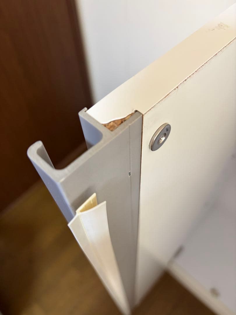 ホワイトキャビネット スリットデザイン 日本製キャビネット