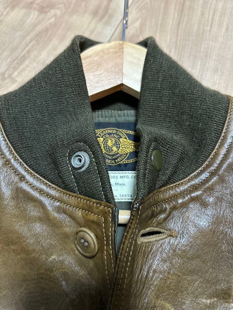 m*a様 激渋　FREEWHEELERS 37j1 オリーブ　レザージャケット