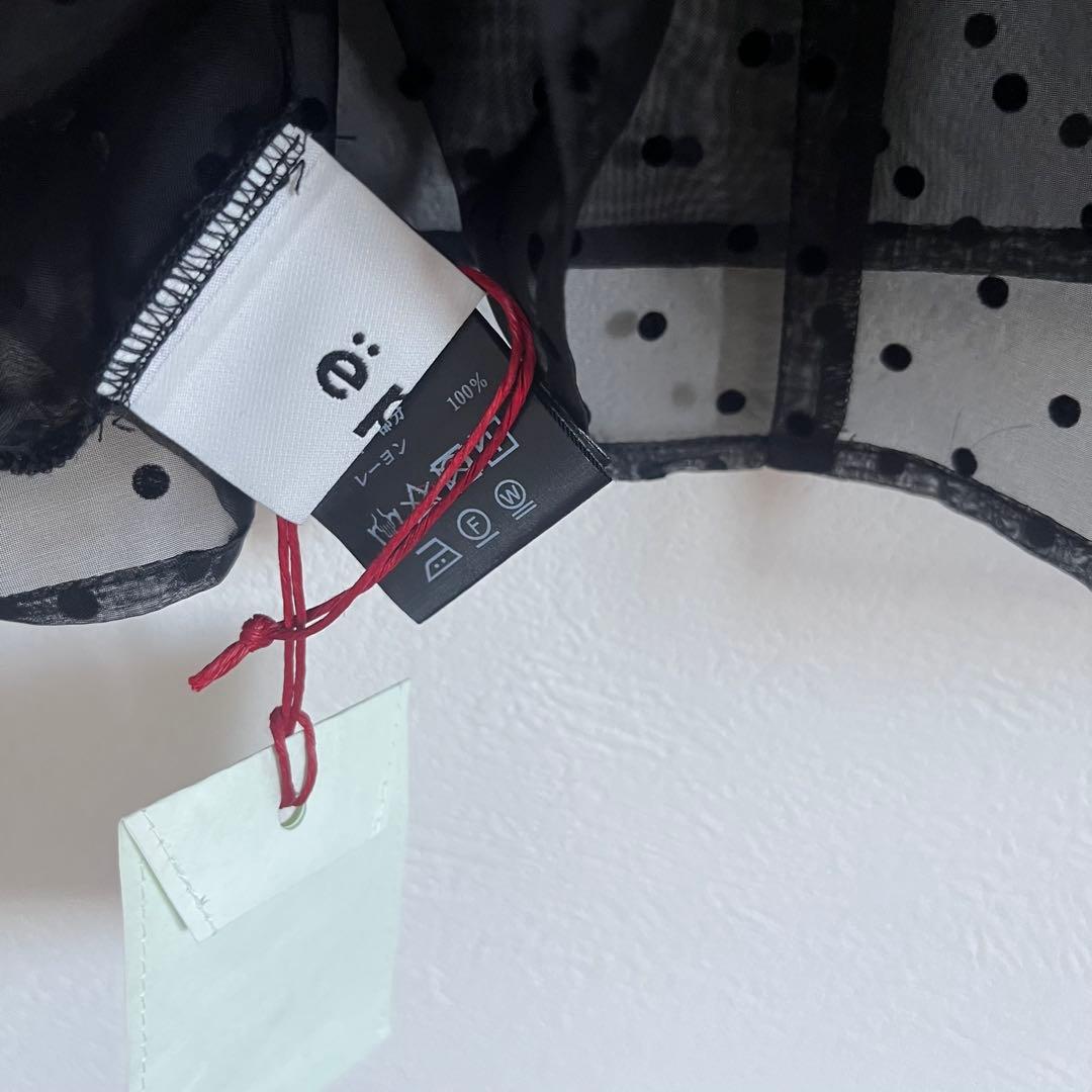 未使用 タグ付き ëpa エパ epa ドット シアーブラウス ブラック