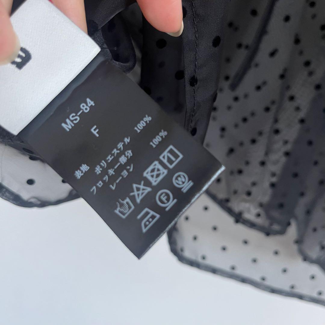 未使用 タグ付き ëpa エパ epa ドット シアーブラウス ブラック