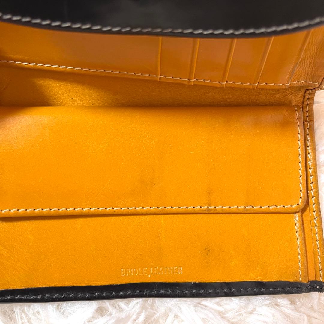 ホワイトハウスコックス 三つ折り財布 ブライドルレザー 本革 スタッズ