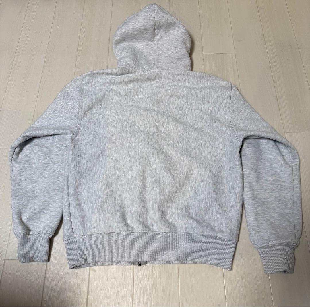 STUSSY ブロック スポーツ ジップフーディ グレー