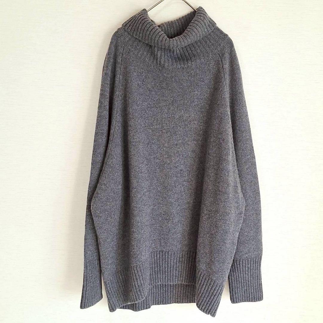 B2047 23区 ウールカシミヤ タートルネックニット 46 大きい 洗える