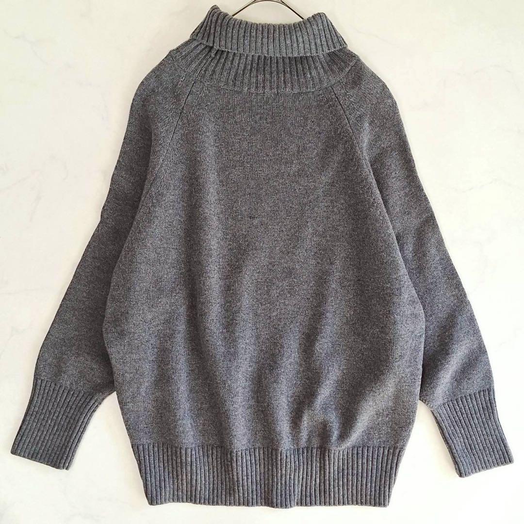B2047 23区 ウールカシミヤ タートルネックニット 46 大きい 洗える