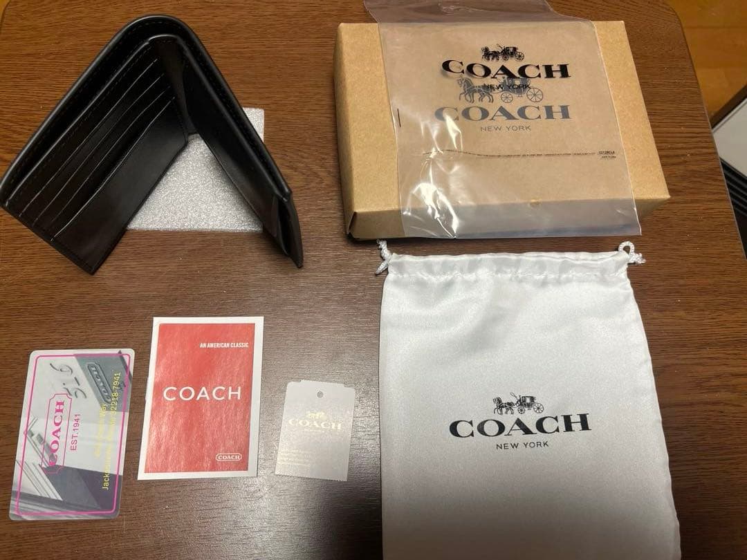 ヅッチー　コーチ 財布 COACH メンズ 二つ折り財布 ケース付
