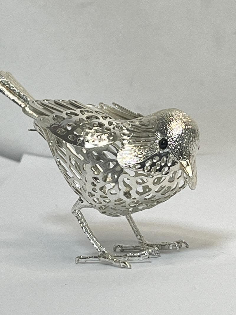 【美品】クリストフル リュミエール コレクション 小鳥 フィギュリン シルバー