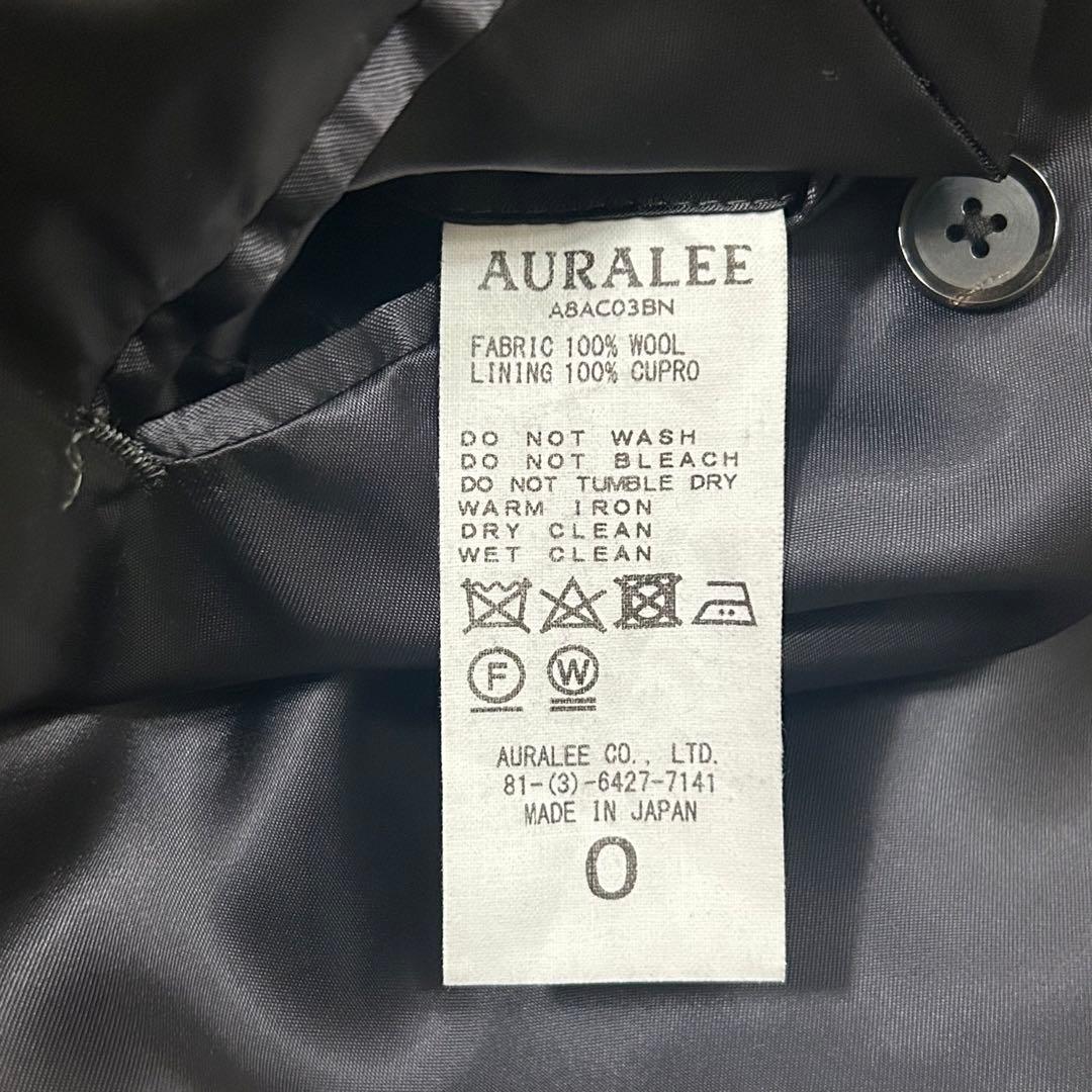 極美品 オーラリー ダブルブレストコート ガンクラブチェック サイズ0