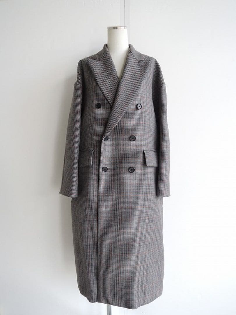 極美品 オーラリー ダブルブレストコート ガンクラブチェック サイズ0