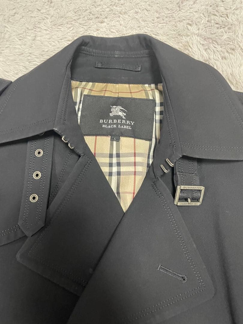 まるあき【超美品】BURBERRY BLACK LABEL トレンチコート
