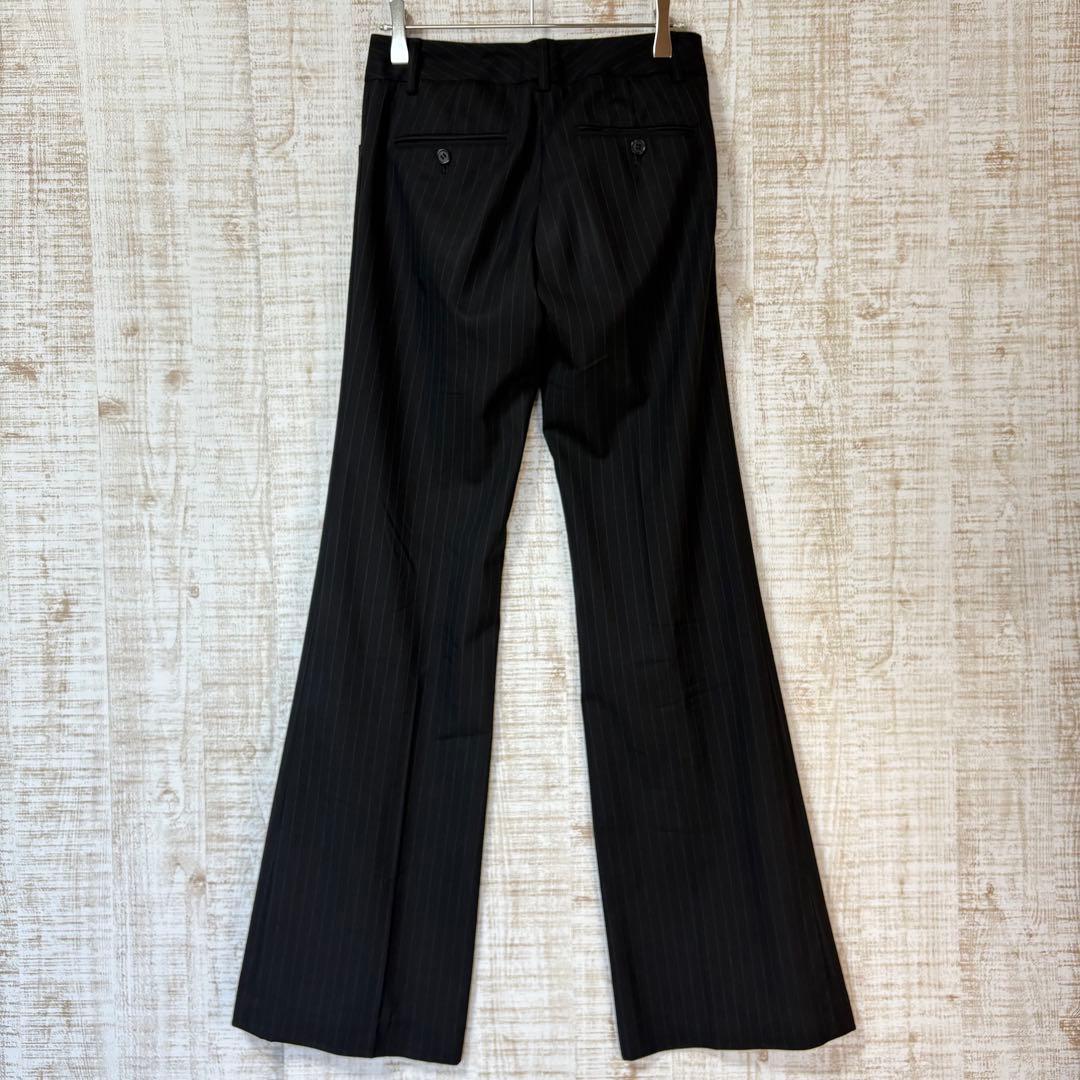 theory セオリー スーツ 薄手 ウール100 黒 ストライプ X0