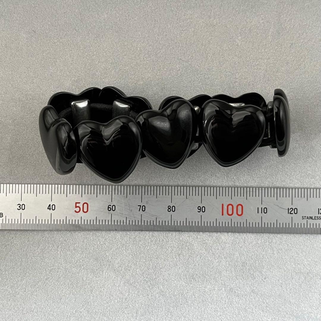 SAINT LAURENT PARIS ハート ブレスレット 黒