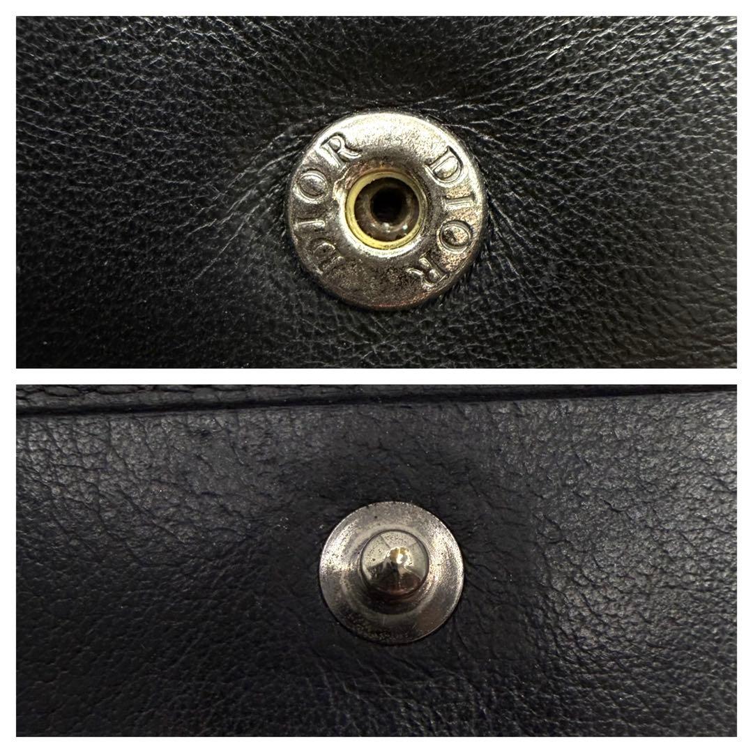 Christian Dior 二つ折り財布 トロッター　キャンバス×レザー