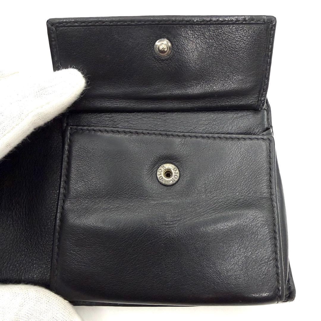 Christian Dior 二つ折り財布 トロッター　キャンバス×レザー