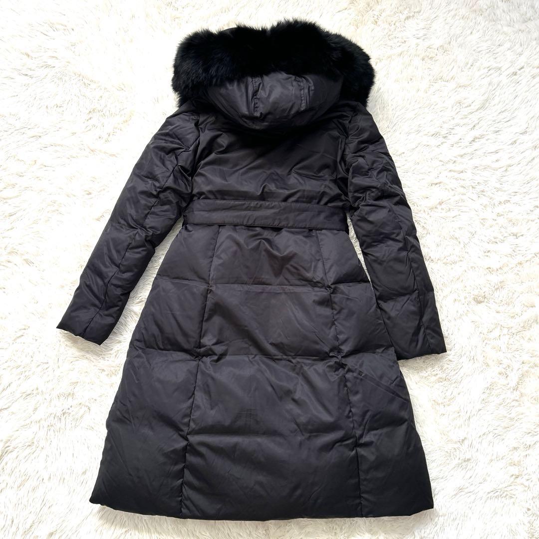 【美品】アミアンハウス　フォックスファー　ロングダウンコート Lサイズ