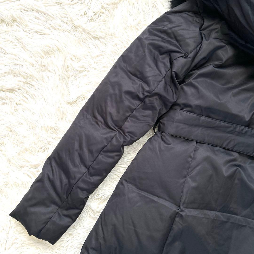 【美品】アミアンハウス　フォックスファー　ロングダウンコート Lサイズ