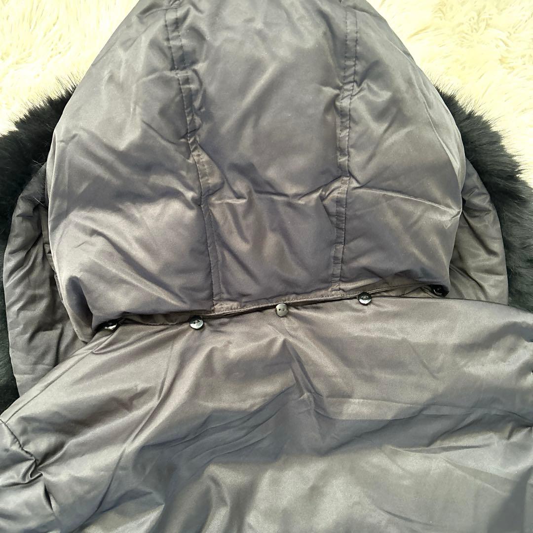 【美品】アミアンハウス　フォックスファー　ロングダウンコート Lサイズ