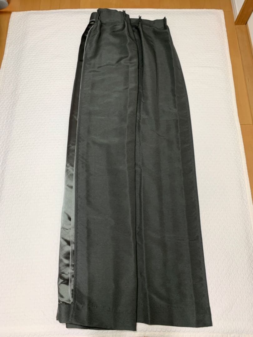 幅色カーテン 200cm 二枚ペア 濃いグリーン 緑