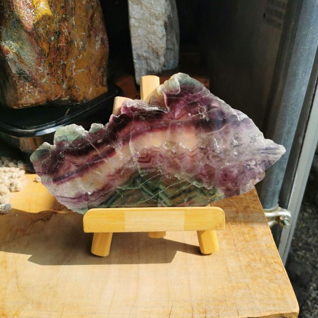 フローライト　1196グラム　鑑賞石　石 置物　オブジェ　インテリア