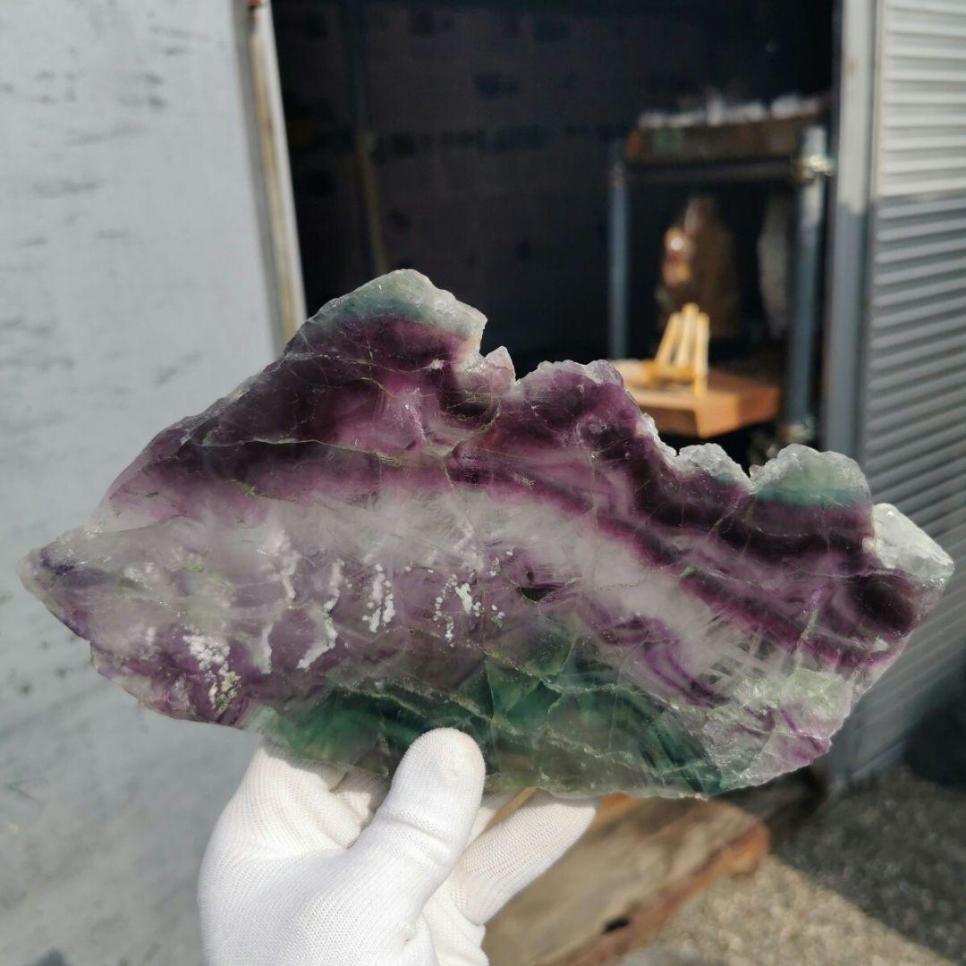 フローライト　1196グラム　鑑賞石　石 置物　オブジェ　インテリア
