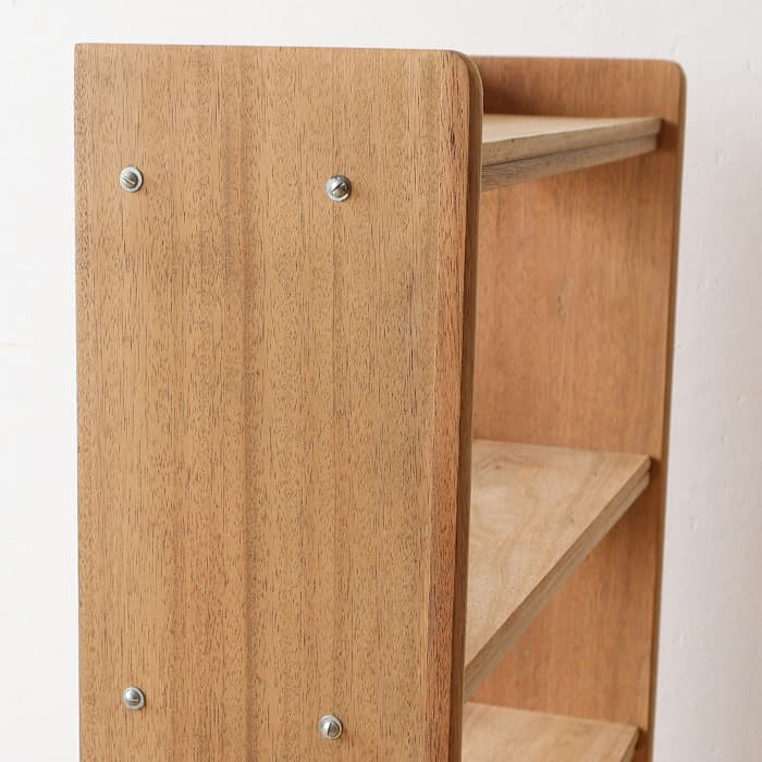 アンティーク 本棚 書棚 無垢材 無塗装 ラワン 古家具 昭和レトロ