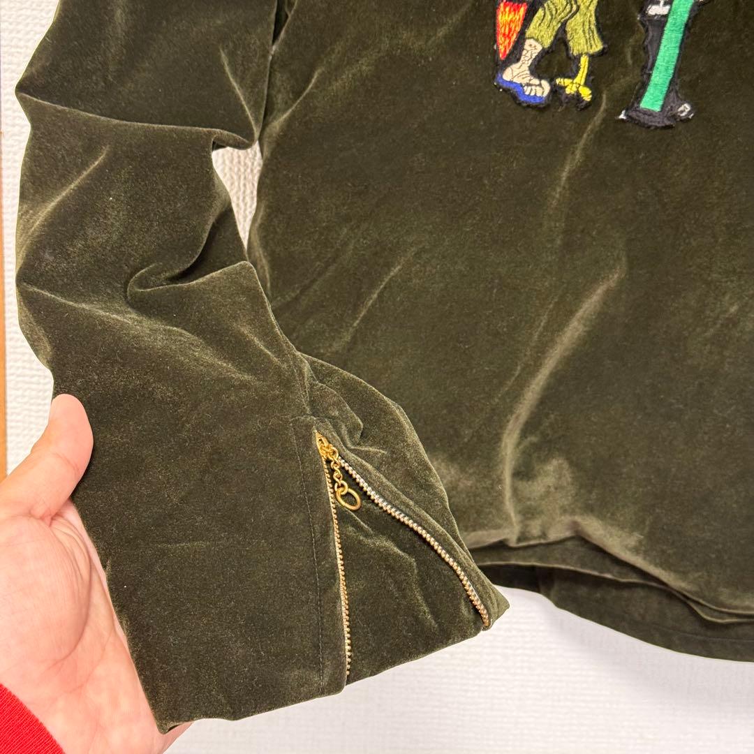 ヴィンテージ ベロア スーベニアジャケット プルオーバー 推定60sベトジャン