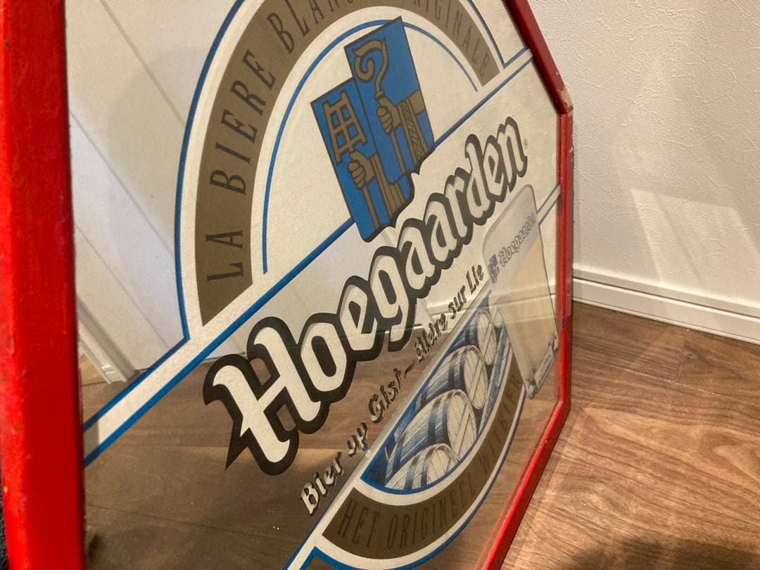 ヴィンテージ　ヒューガルデン アンティークサイン パブ ミラー 鏡