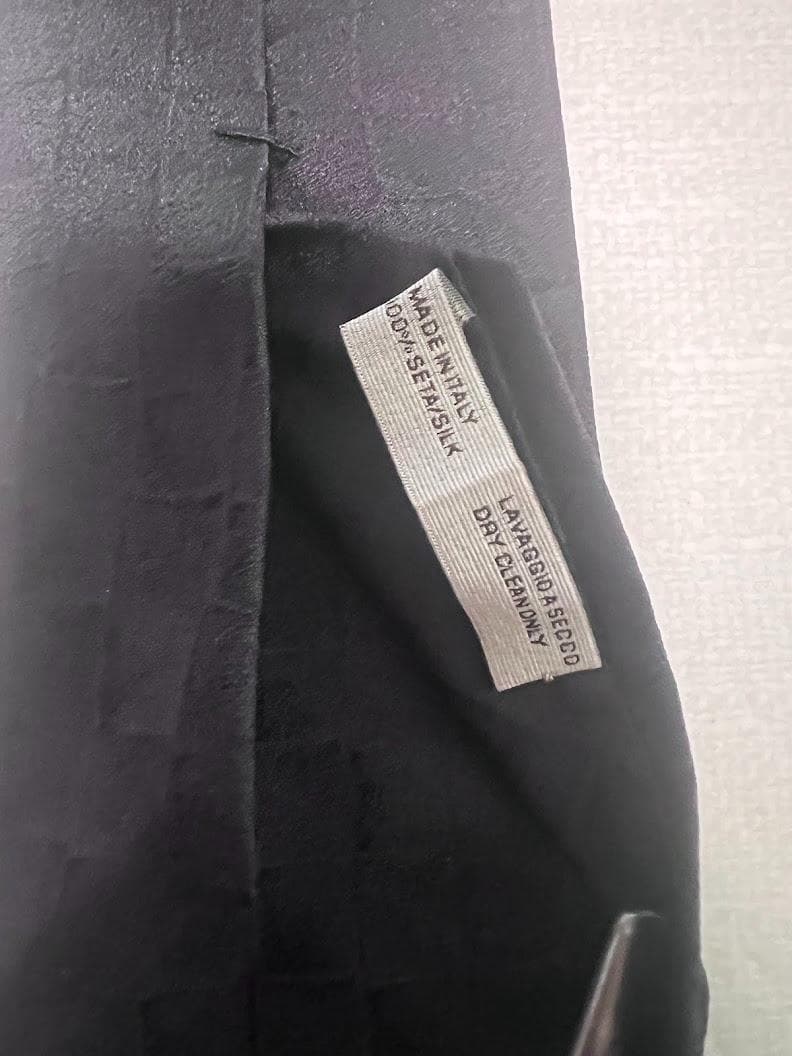 BOTTEGA VENETA シルク100% ネクタイ イントレチャート 黒