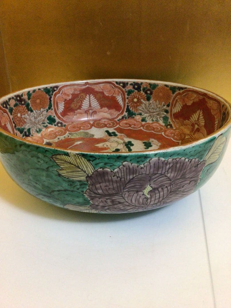 古九谷 銅鑼鉢 共箱付き