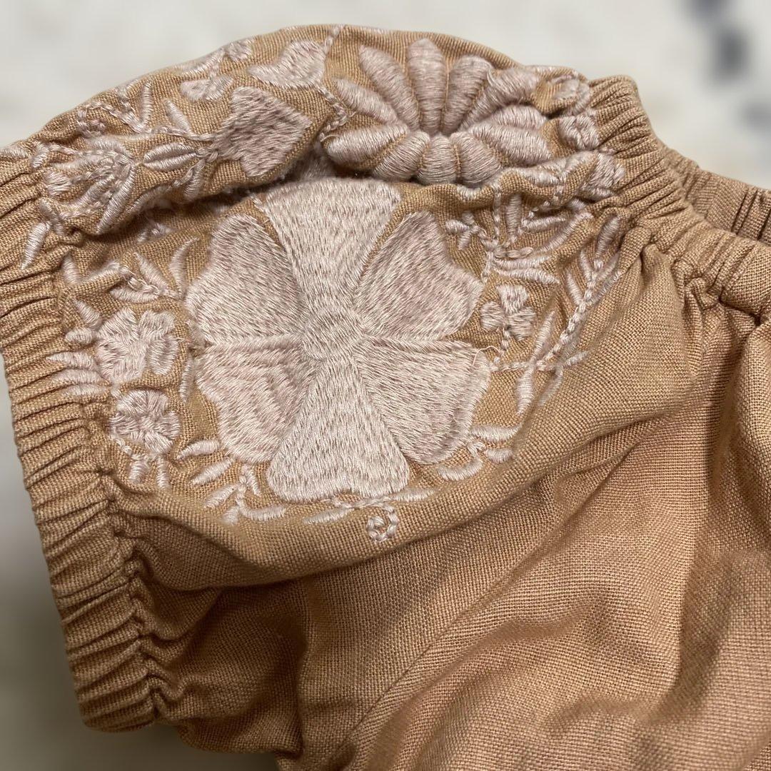 Apolina 刺繍入りブラウンセット 7-8Y