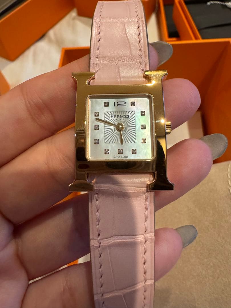 さくらさん専用エルメス Hウォッチ ミニ 21mm アリゲーター 腕時計