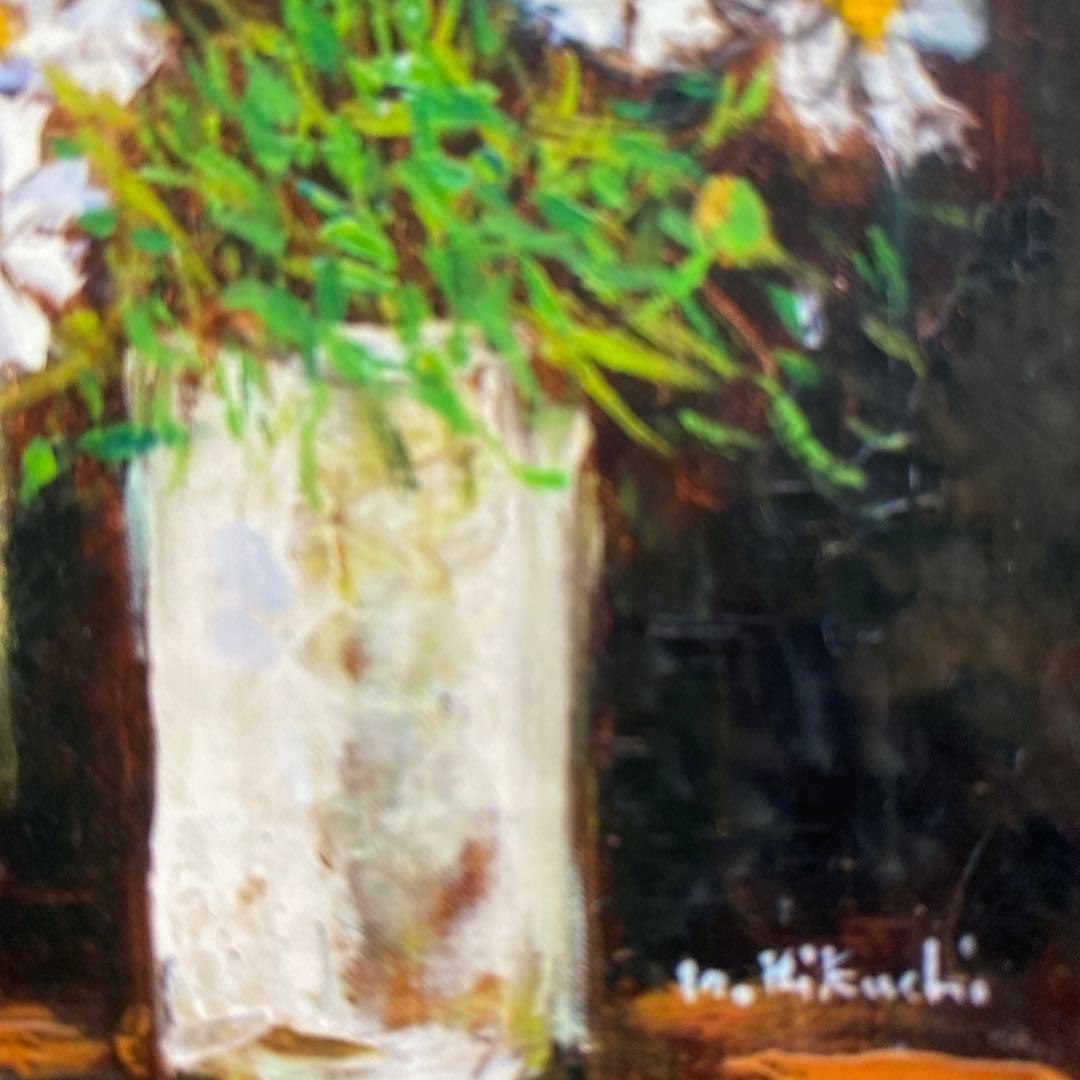 絵画　油彩画　「コスモス」優しさ　インテリア　落ち着き　エレガント　油絵　額付き