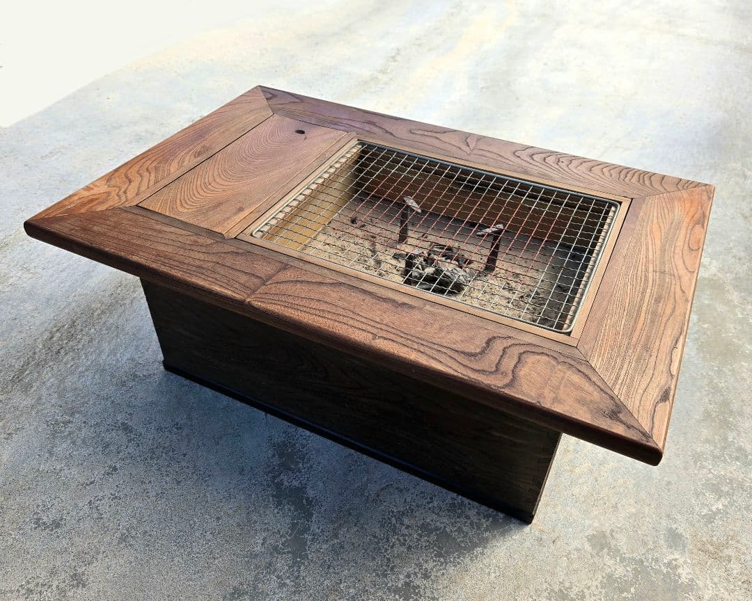 【木製座卓】囲炉裏つき◎アンティーク家具