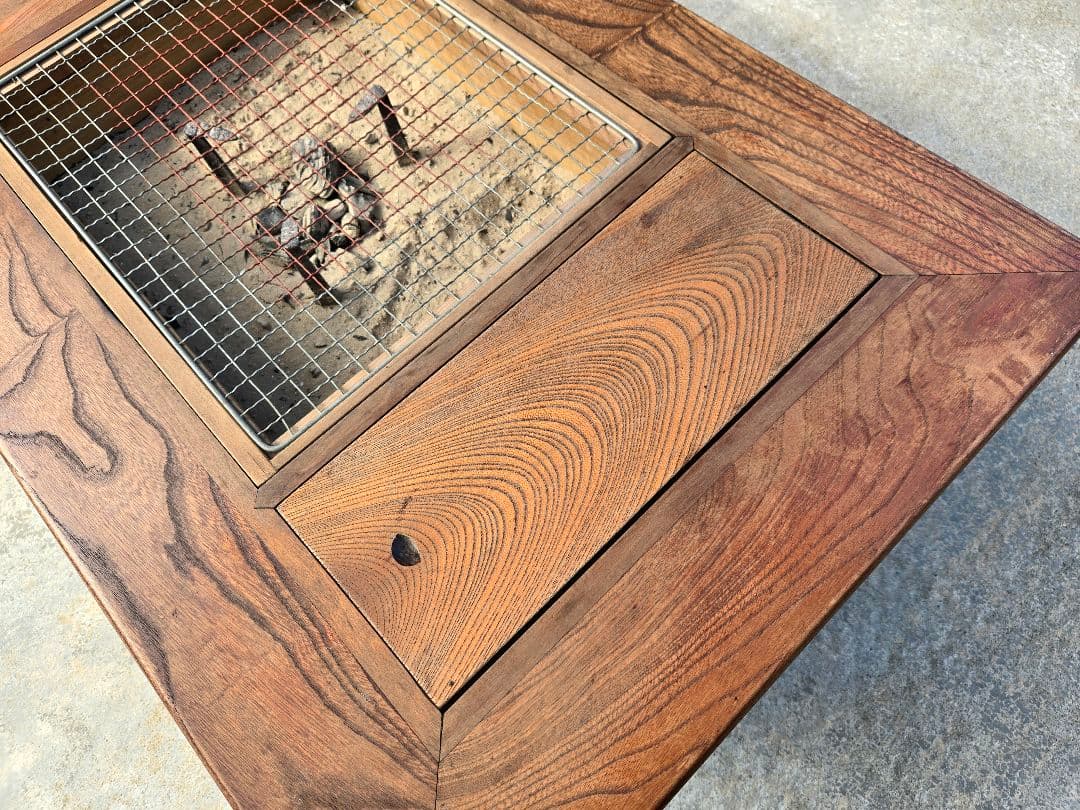 【木製座卓】囲炉裏つき◎アンティーク家具