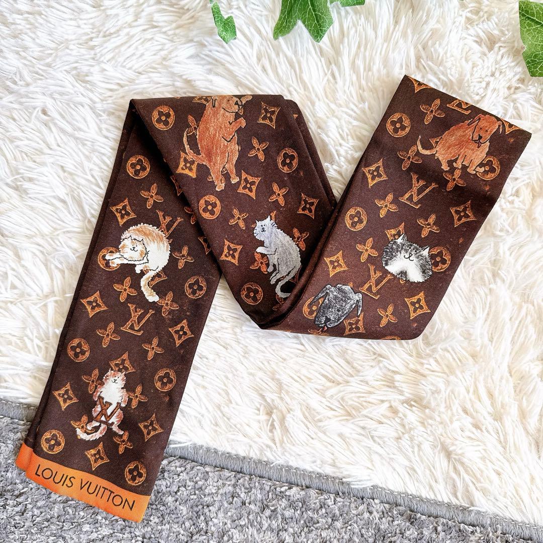 ルイヴィトン キャットグラム バンドーマロン　スカーフ　バンダナ