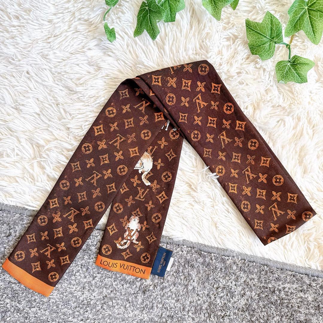 ルイヴィトン キャットグラム バンドーマロン　スカーフ　バンダナ