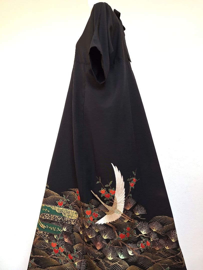 着物リメイクワンピース3646