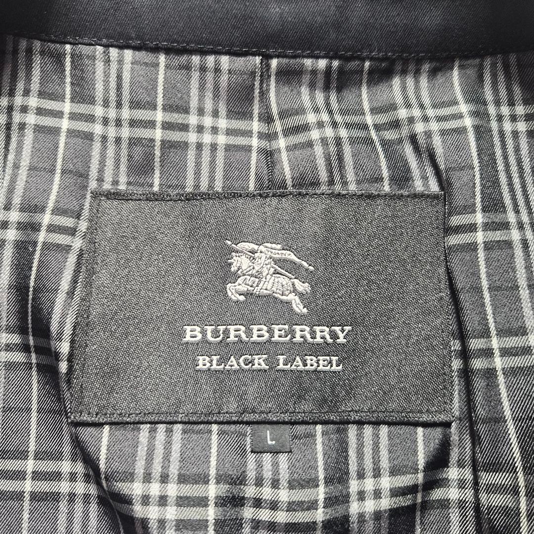 【美品 L】バーバリーブラックレーベル トレンチコート ノバチェック ブラック