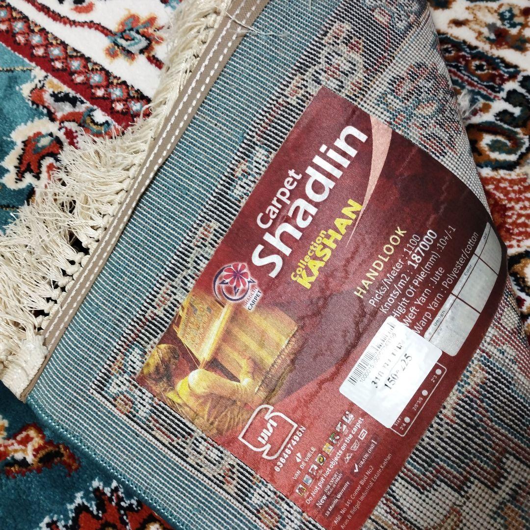 希少　トルコ絨毯　ラグ　ブルー系