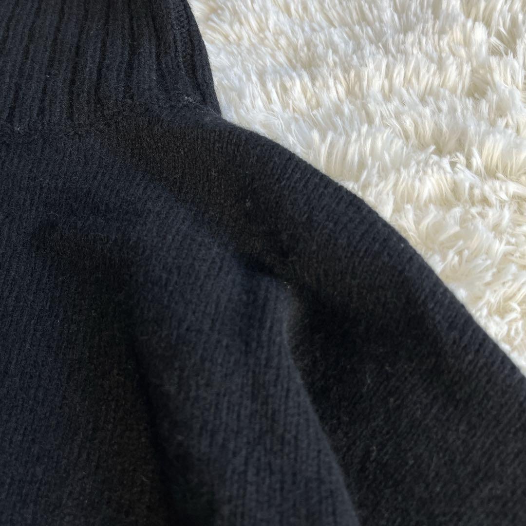 美品　Spick&Span カシミヤウールタートルプルオーバー　ブラック　日本製