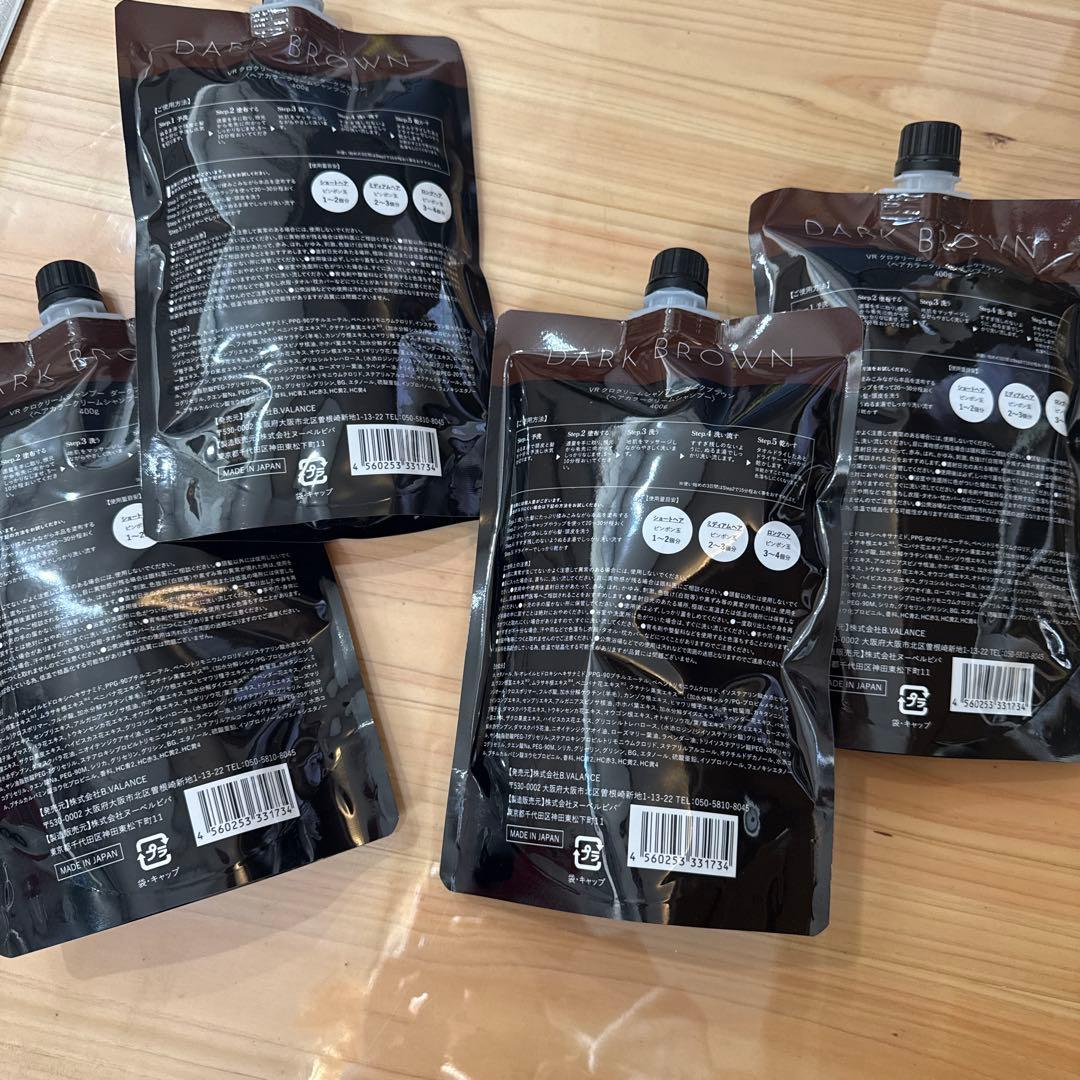バランローズKURO Cream Shampoo ダークブラウン 400g✖︎4個