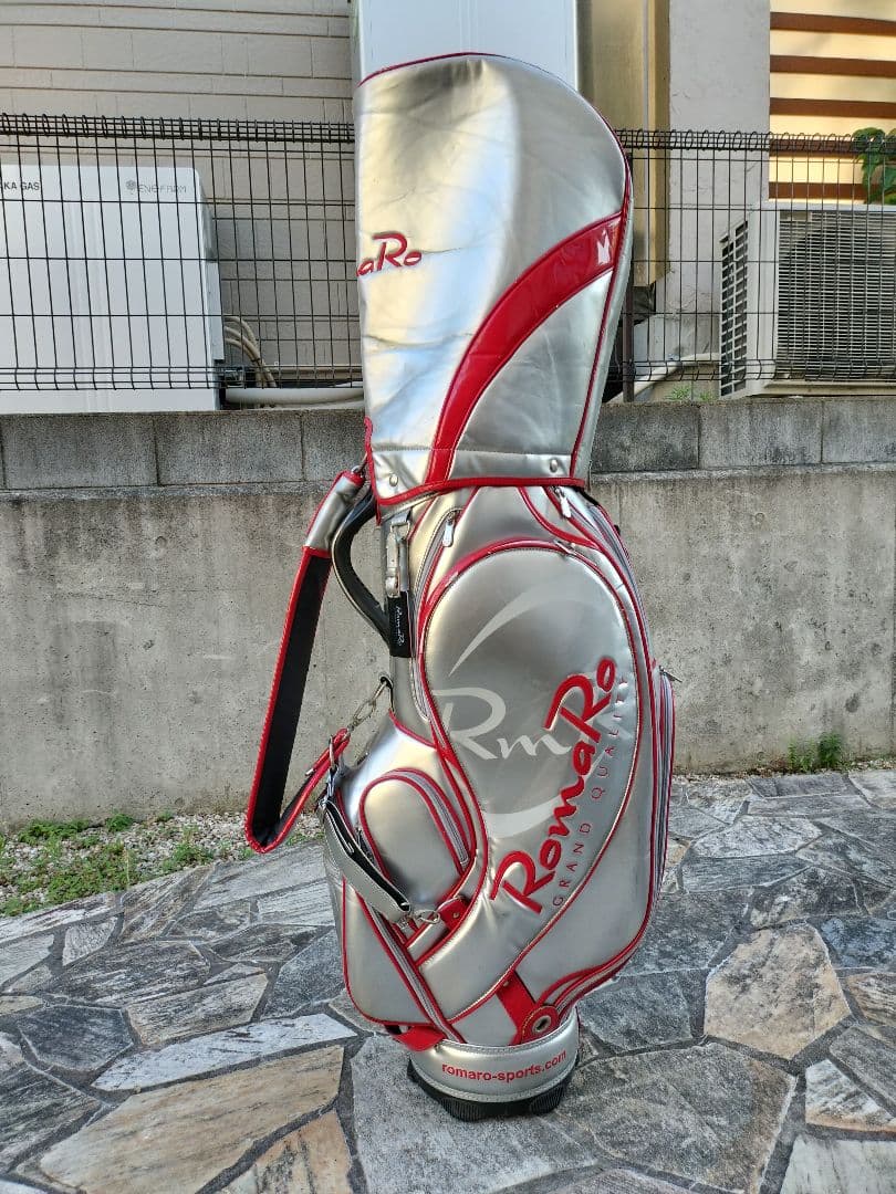 RomaRo シルバー/レッド キャディバッグ