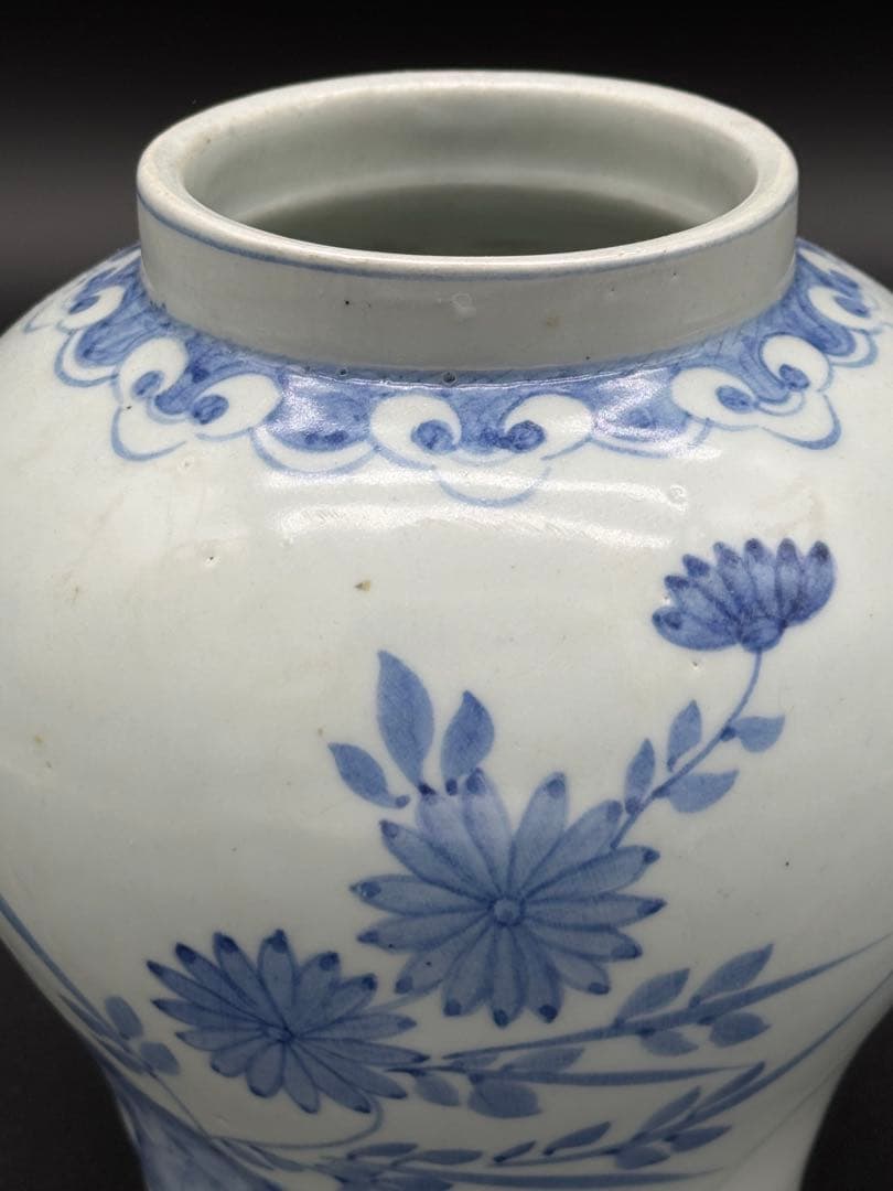 染付　壺　花瓶　花入　時代物　工芸