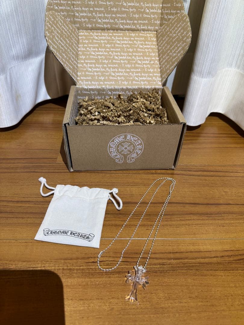 オンライン購入 クロムハーツ ラバーネックレス　クリア　クロス