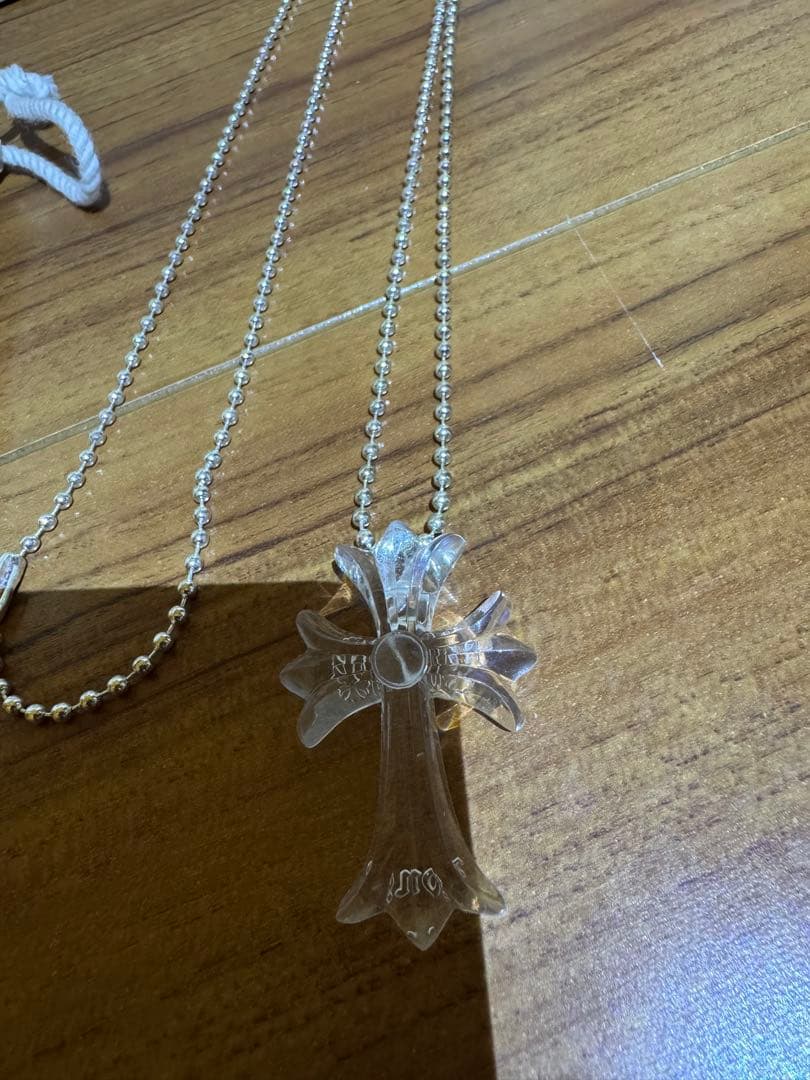 オンライン購入 クロムハーツ ラバーネックレス　クリア　クロス