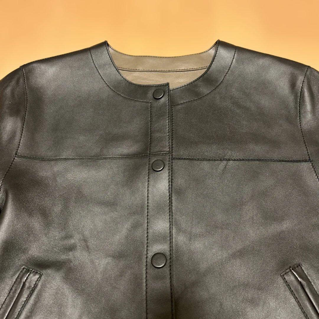 元町ゼラール トルコ産ラムレザー リバーシブル ジャケット