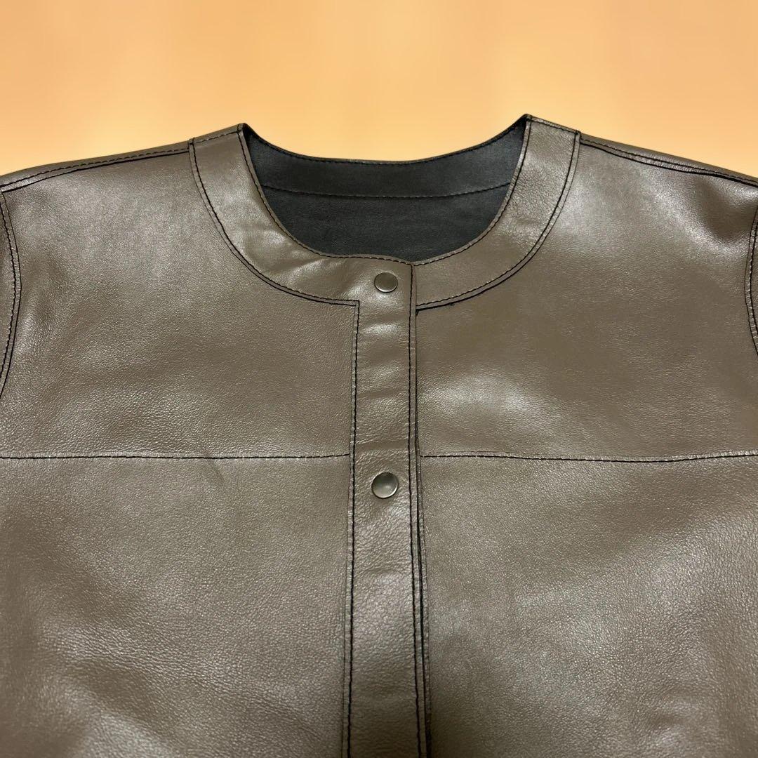 元町ゼラール トルコ産ラムレザー リバーシブル ジャケット