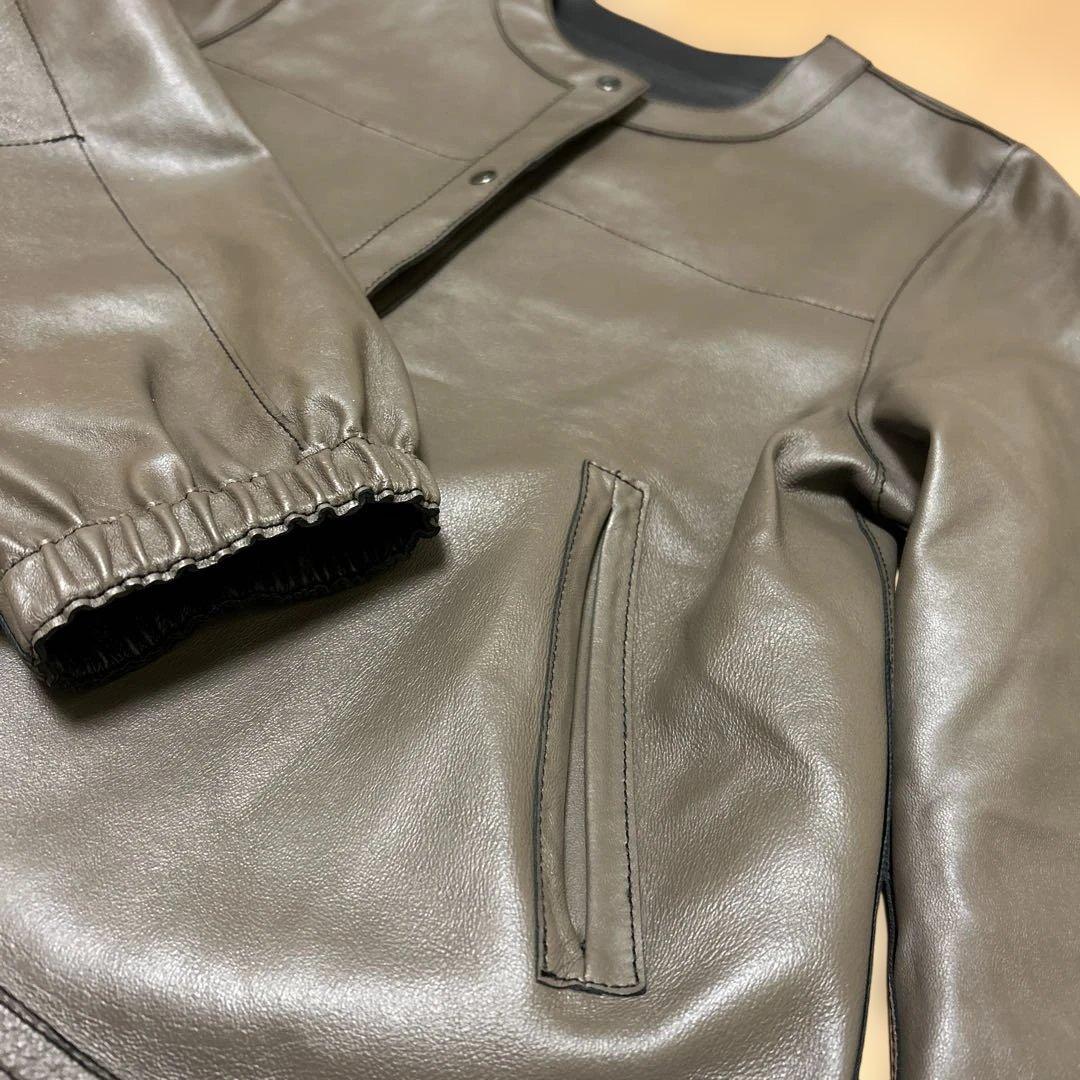 元町ゼラール トルコ産ラムレザー リバーシブル ジャケット