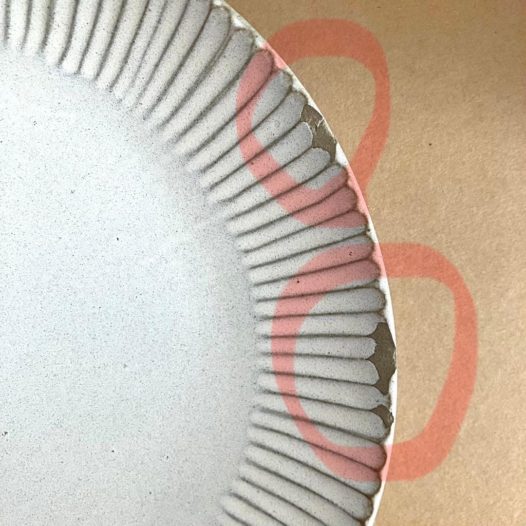 お1人様ご飯もりもり3点セット会津本郷焼き 樹ノ音工房しのぎマット白【お買得‼️】